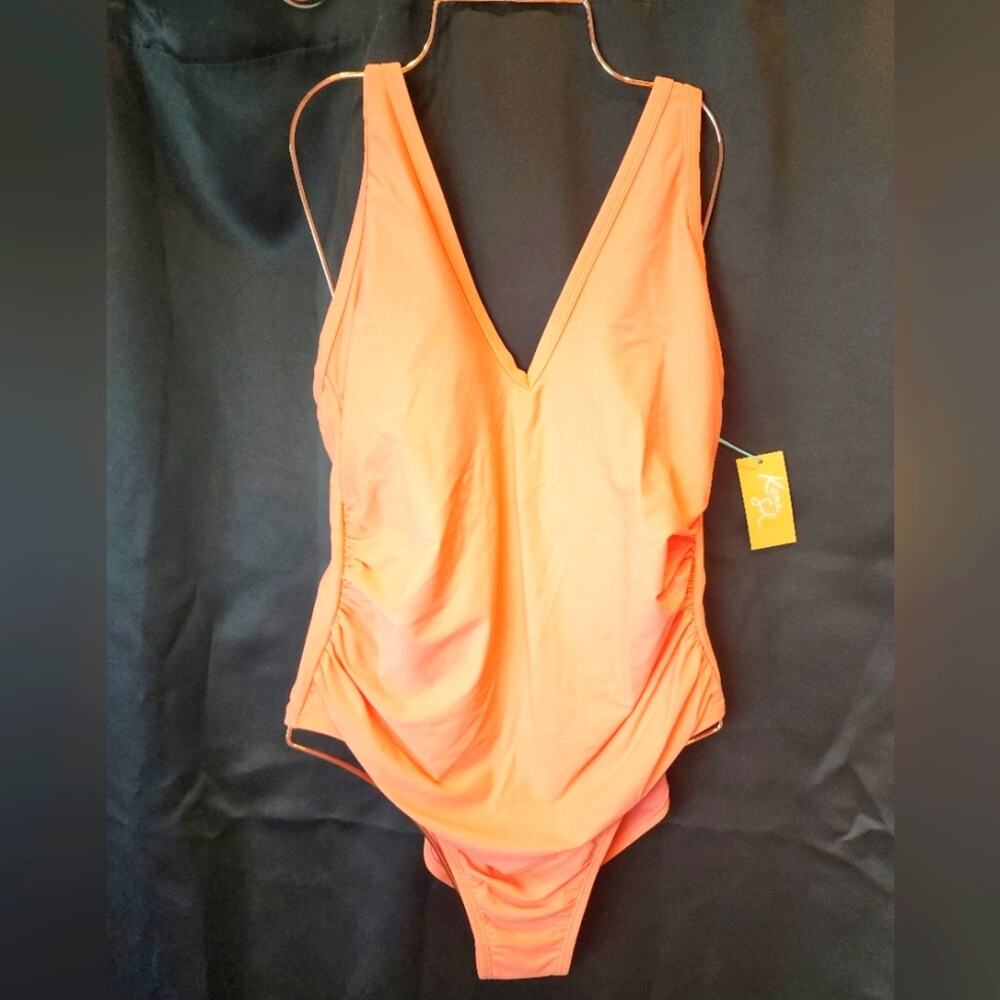 New Kona Sol Peach One Piece Swimsuit Size S